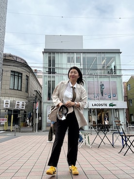 「Onitsuka Tiger（オニツカタイガー）のアイテム（イエロー系）」を使った、toshikoshiさん（レディース・160cm）の秋コーディネート