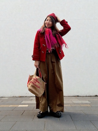 「Ray BEAMS（レイビームス）のRay BEAMS / メルトン ショート ダッフルコート（ダッフルコート）」を使った、toshikoshiさん（レディース・160cm）の冬コーディネート