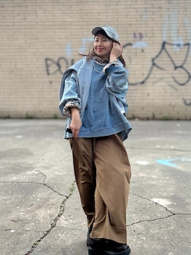 「BEAMS BOY（ビームスボーイ）の樹脂パール ロングネックレス（ネックレス、シルバー系）」を使った、toshikoshiさん（レディース・160cm）の春コーディネート