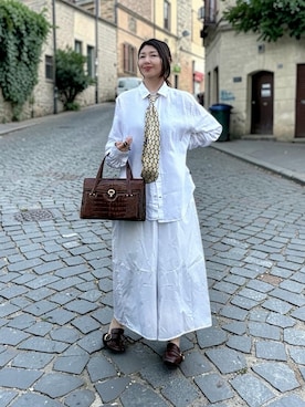 「アイテム（ネクタイ）」を使った、toshikoshiさん（レディース・160cm）の春コーディネート