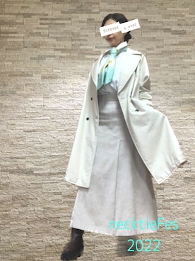 「SALON adam et rope'（サロン アダム エ ロペ）のアイテム（トレンチコート）」を使った、toshikoshiさん（レディース・160cm）の秋コーディネート
