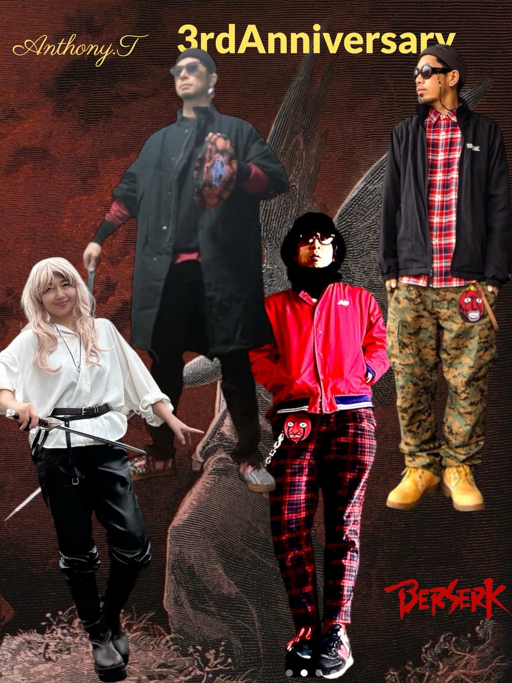 ブラウン系のブーツ、シルバー系のネックレス、その他のその他小物を着用したレディースの春コーディネートの1枚目の写真