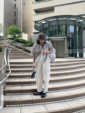 「アイテム（バックパック/リュック）」を使った、piyogggさん（レディース・167cm）の夏コーディネート