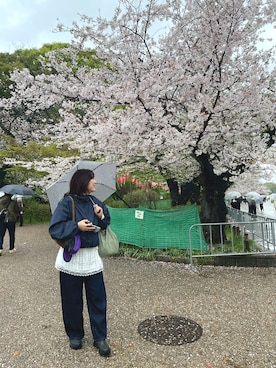 「THE NORTH FACE（ザノースフェイス）のアイテム（帽子）」を使った、piyogggさん（レディース・167cm）の春コーディネート