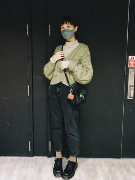 「WEGO（ウィゴー）のアイテム（ブルゾン）」を使った、iku97さん（レディース・168cm）の冬コーディネート