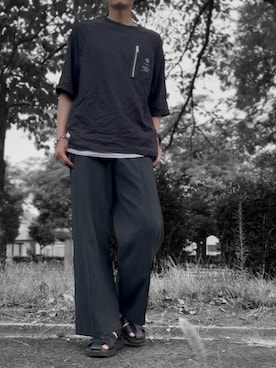 「WYM LIDNM（ウィム バイ リドム）のアイテム（ブレスレット）」を使った、コユッキーさん（メンズ・170cm）の夏コーディネート