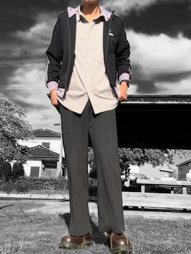 「革靴」｜「アイテム（その他アウター）」を使った、コユッキーさん（メンズ・170cm）の秋コーディネート