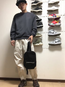 「LAD MUSICIAN（ラッドミュージシャン）のアイテム（帽子）」を使った、コユッキーさん（メンズ・170cm）の冬コーディネート