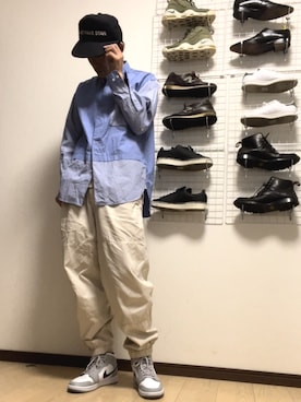「LAD MUSICIAN（ラッドミュージシャン）のアイテム（帽子）」を使った、コユッキーさん（メンズ・170cm）の春コーディネート