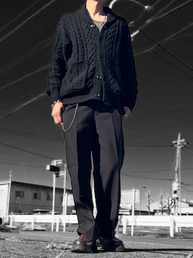 「アイテム（タンクトップ）」を使った、コユッキーさん（メンズ・170cm）の冬コーディネート