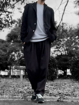 「ONES STROKE（ワンズストローク）のアイテム（テーラードジャケット）」を使った、コユッキーさん（メンズ・170cm）の秋コーディネート
