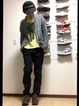 「LAD MUSICIAN（ラッドミュージシャン）のアイテム（帽子）」を使った、コユッキーさん（メンズ・170cm）の冬コーディネート