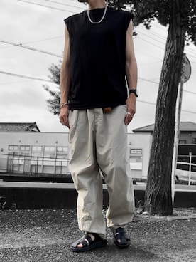 「アイテム（チノパンツ）」を使った、コユッキーさん（メンズ・170cm）の秋コーディネート