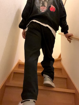 「スウェットギャザーパンツ」｜「アイテム（ジャケット/アウター）」を使った、コユッキーさん（メンズ・170cm）の春コーディネート