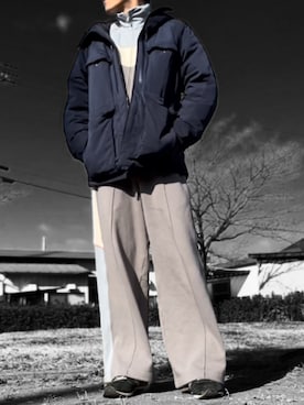 「White Mountaineering」｜コユッキーさん（メンズ・170cm）の冬コーディネート