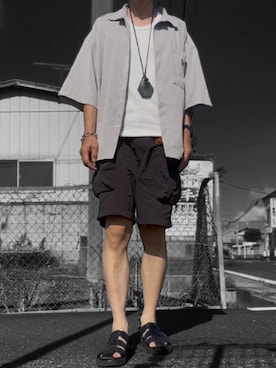 「アイテム（カーゴパンツ）」を使った、コユッキーさん（メンズ・170cm）の夏コーディネート