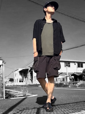 「アイテム（カーゴパンツ）」を使った、コユッキーさん（メンズ・170cm）の夏コーディネート