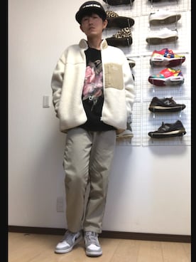 「LAD MUSICIAN（ラッドミュージシャン）のアイテム（帽子）」を使った、コユッキーさん（メンズ・170cm）の冬コーディネート