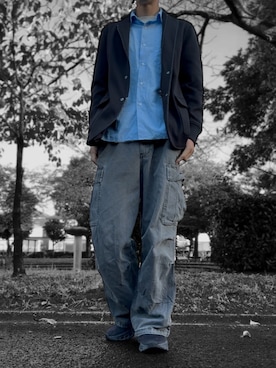 「On（オン）のアイテム」を使った、コユッキーさん（メンズ・170cm）の秋コーディネート