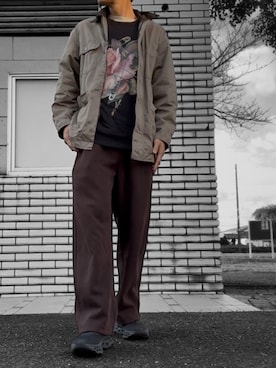 「アイテム（ミリタリージャケット）」を使った、コユッキーさん（メンズ・170cm）の秋コーディネート