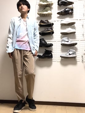 「URBAN RESEARCH（アーバンリサーチ）のアイテム（チノパンツ）」を使った、コユッキーさん（メンズ・170cm）の春コーディネート