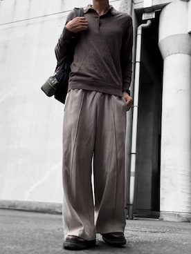 「アイテム（スウェットパンツ）」を使った、コユッキーさん（メンズ・170cm）の秋コーディネート