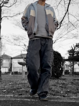 「beautiful people」｜「アイテム（ブルゾン）」を使った、コユッキーさん（メンズ・170cm）の冬コーディネート