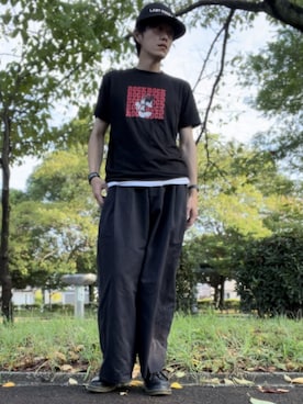 「LAD MUSICIAN（ラッドミュージシャン）のアイテム（帽子）」を使った、コユッキーさん（メンズ・170cm）の夏コーディネート