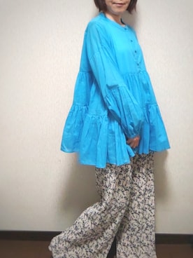 「ティアードブラウス」｜のいさん（レディース・157cm）の夏コーディネート