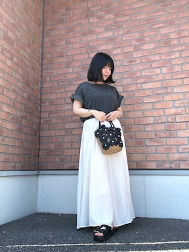 「RODE SKO（ロデスコ）のアイテム」を使った、かめさん（レディース・148cm）の夏コーディネート