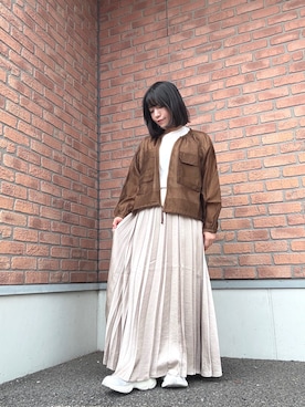 「アイテム（ブルゾン）」を使った、かめさん（レディース・148cm・30代）の夏コーディネート