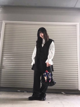 「アイテム（パンツドレス）」を使った、かめさん（レディース・148cm）の秋コーディネート
