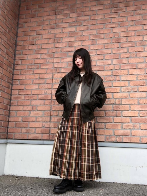 ヴィンテージレザーライクジャケット　新品未使用 ITEMS URBANRESEARCH ブルゾン アウター ヴィンテージレザー