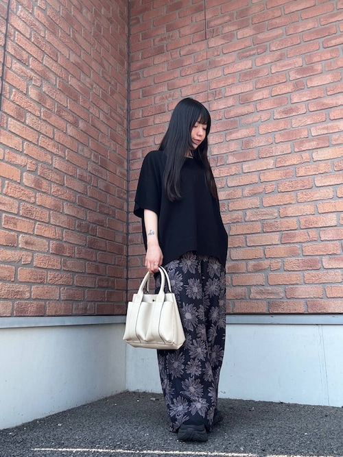 リネンレーヨンワイドパンツ