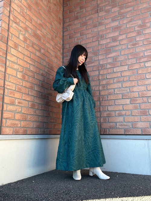 セール】ジャガードロングスリーブワンピース（ワンピース）｜ITEMS