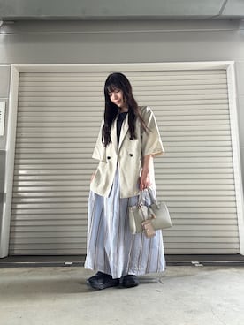「アイテム（ジャケット/アウター）」を使った、かめさん（レディース・148cm・30代）の夏コーディネート