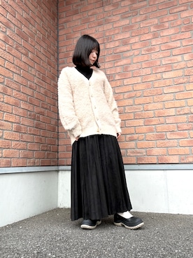 「アイテム（カーディガン/ボレロ）」を使った、かめさん（レディース・148cm・40代）の冬コーディネート