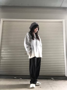 「アイテム（パンツドレス）」を使った、かめさん（レディース・148cm）の秋コーディネート