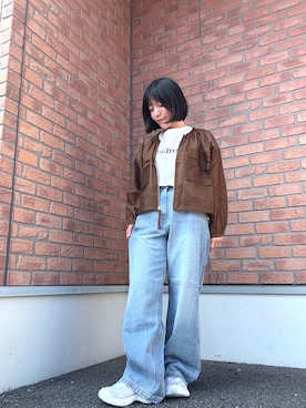 「アイテム（ブルゾン）」を使った、かめさん（レディース・148cm）の秋コーディネート
