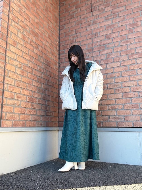 セール】ジャガードロングスリーブワンピース（ワンピース