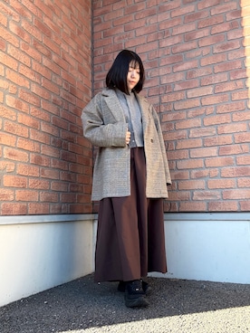 「アイテム（テーラードジャケット）」を使った、かめさん（レディース・148cm）の冬コーディネート