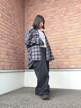 「ITEMS URBANRESEARCH（アイテムズ アーバンリサーチ）のアイテム（シャツ/ブラウス）」を使った、かめさん（レディース・148cm）の秋コーディネート