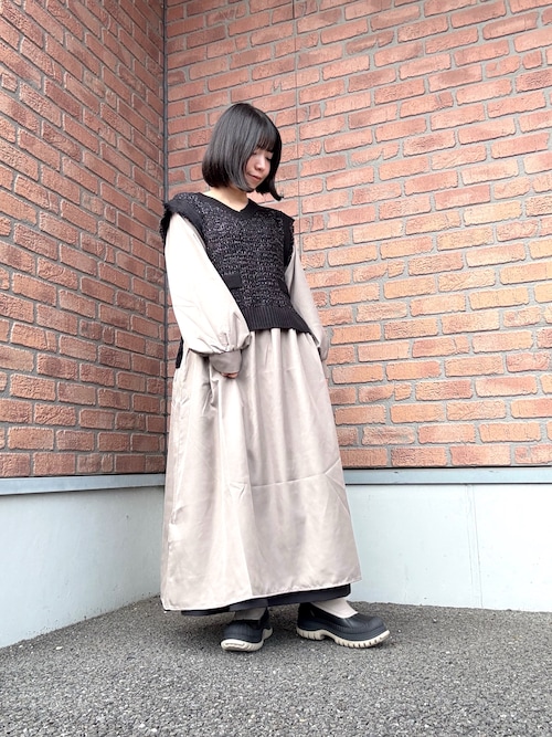 セール】ツイードニットドッキングワンピース（ワンピース）｜ITEMS