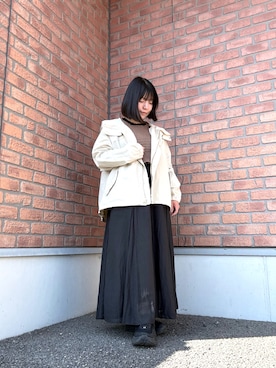「ITEMS URBANRESEARCH（アイテムズ アーバンリサーチ）のアイテム（ニット/セーター）」を使った、かめさん（レディース・148cm）の春コーディネート