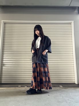 「スニーカーコーデ」｜「アイテム（ジャケット/アウター）」を使った、かめさん（レディース・148cm）の夏コーディネート