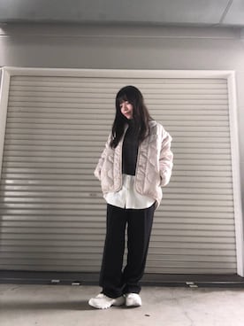 「アイテム（パンツドレス）」を使った、かめさん（レディース・148cm）の秋コーディネート