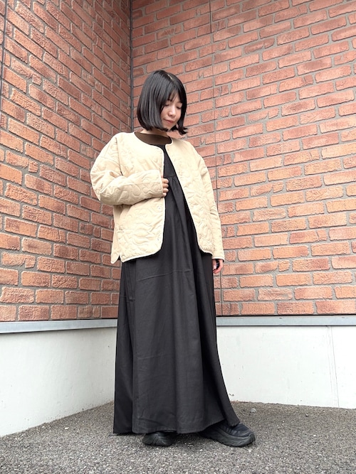 セール】ノーカラー中綿ブルゾン（ノーカラージャケット）｜ITEMS