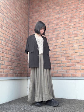 「ITEMS URBANRESEARCH（アイテムズ アーバンリサーチ）のアイテム（その他アウター）」を使った、かめさん（レディース・148cm）の夏コーディネート