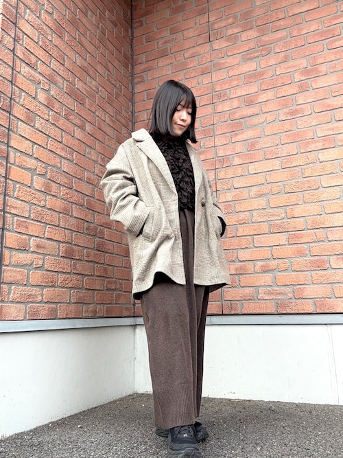 セール】オーバーサイズジャケット（ノーカラーコート）｜ITEMS