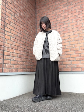 「アイテム（トップス）」を使った、かめさん（レディース・148cm・30代）の冬コーディネート